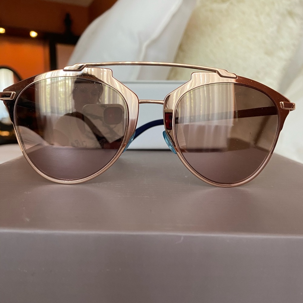 Dior So Real Rose Gold Mirrored Sunglasses